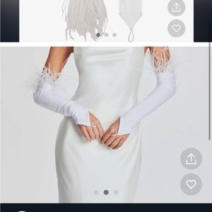 Retrofete White Penny Feather Gloves